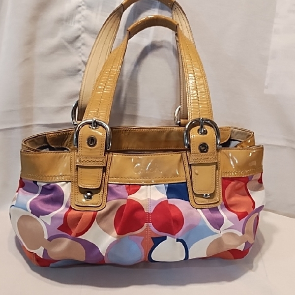 Coach VGC Stylish Multicolor Women's Handbag Call Outs Shown. May Need Cleaned. - Picture 1 of 13